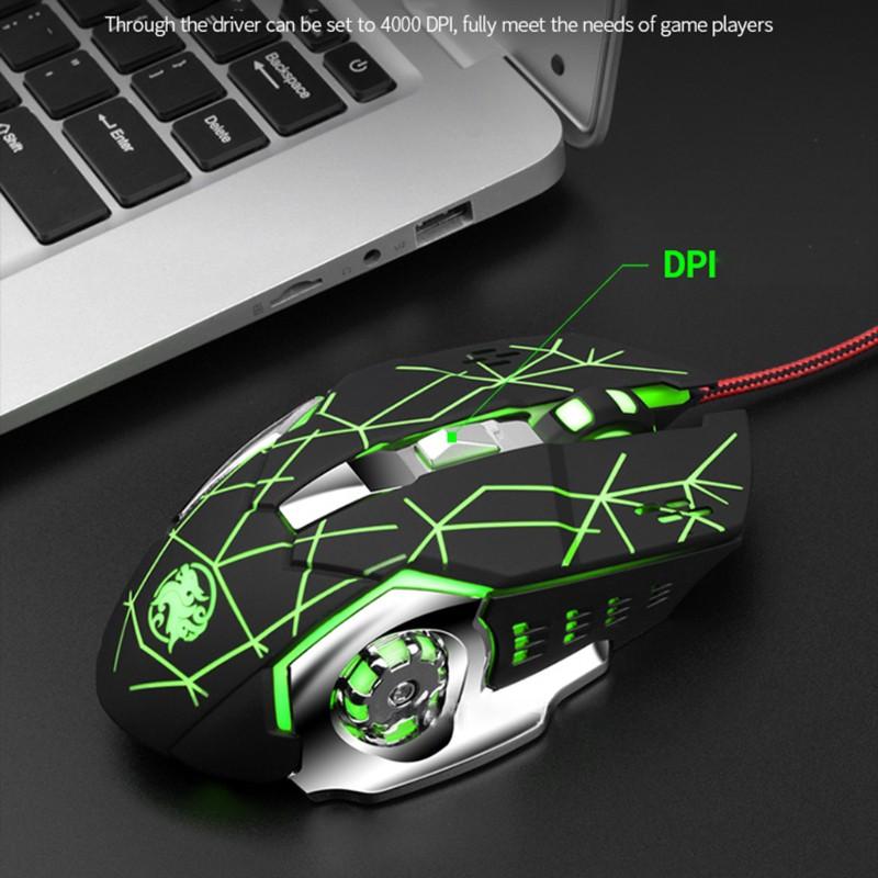 Chuột Chơi Game Có Dây Và Đèn Led Rgb 4000dpi