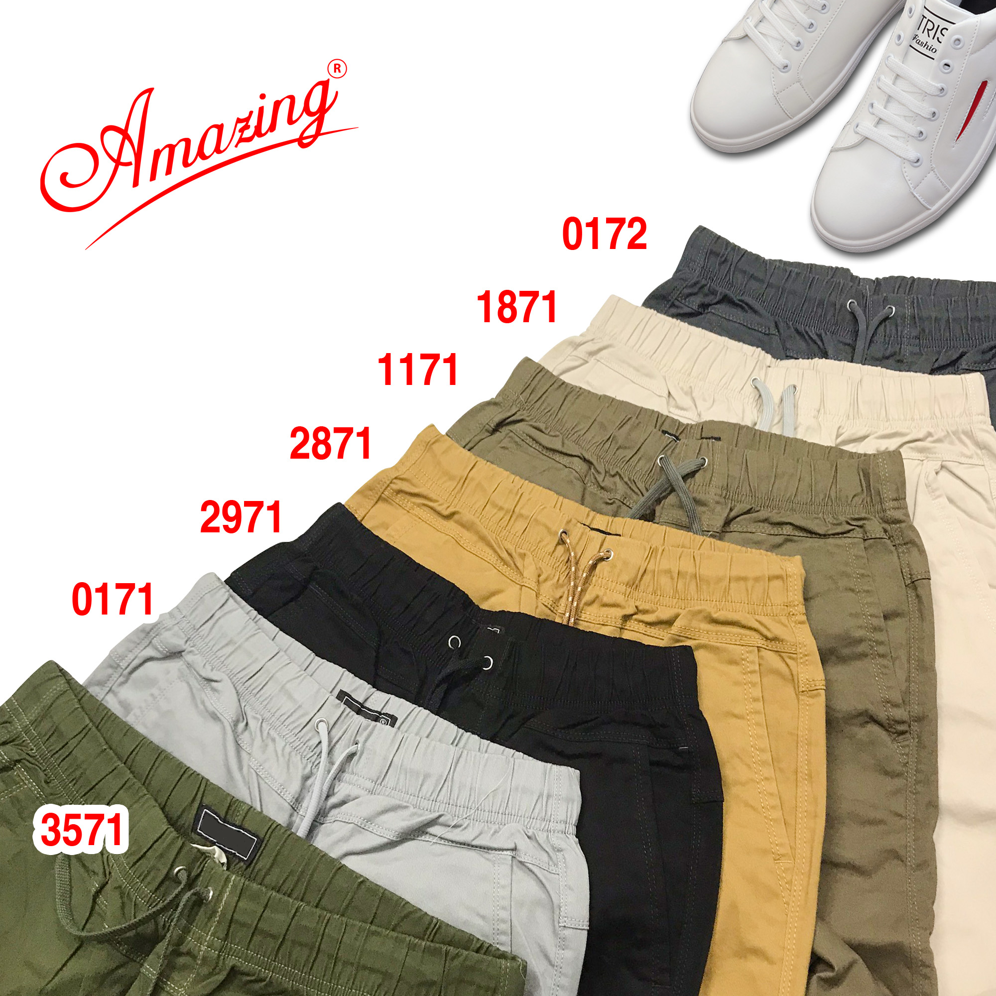 Quần jogger kaki nam cao cấp Amazing, sắc màu trẻ trung, phong cách thể thao cá tính, gấu quần bo chun, có big size