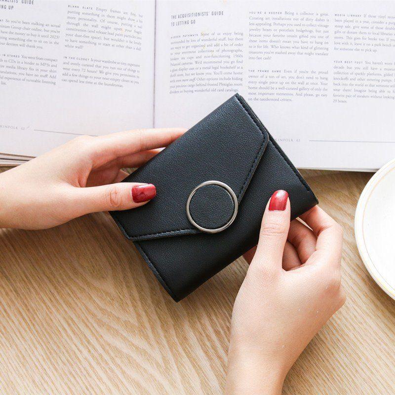 Ví mini ngắn cầm tay nữ khóa tròn cute dễ thương nhỏ gọn bỏ túi nhiều ngăn cao cấp đẹp