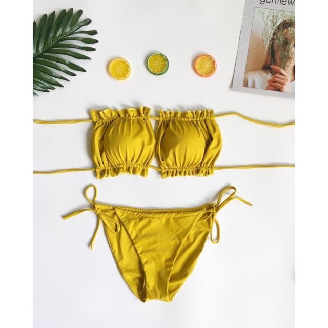 Bikini 2 mảnh kiểu dáng vuông diện mùa hè