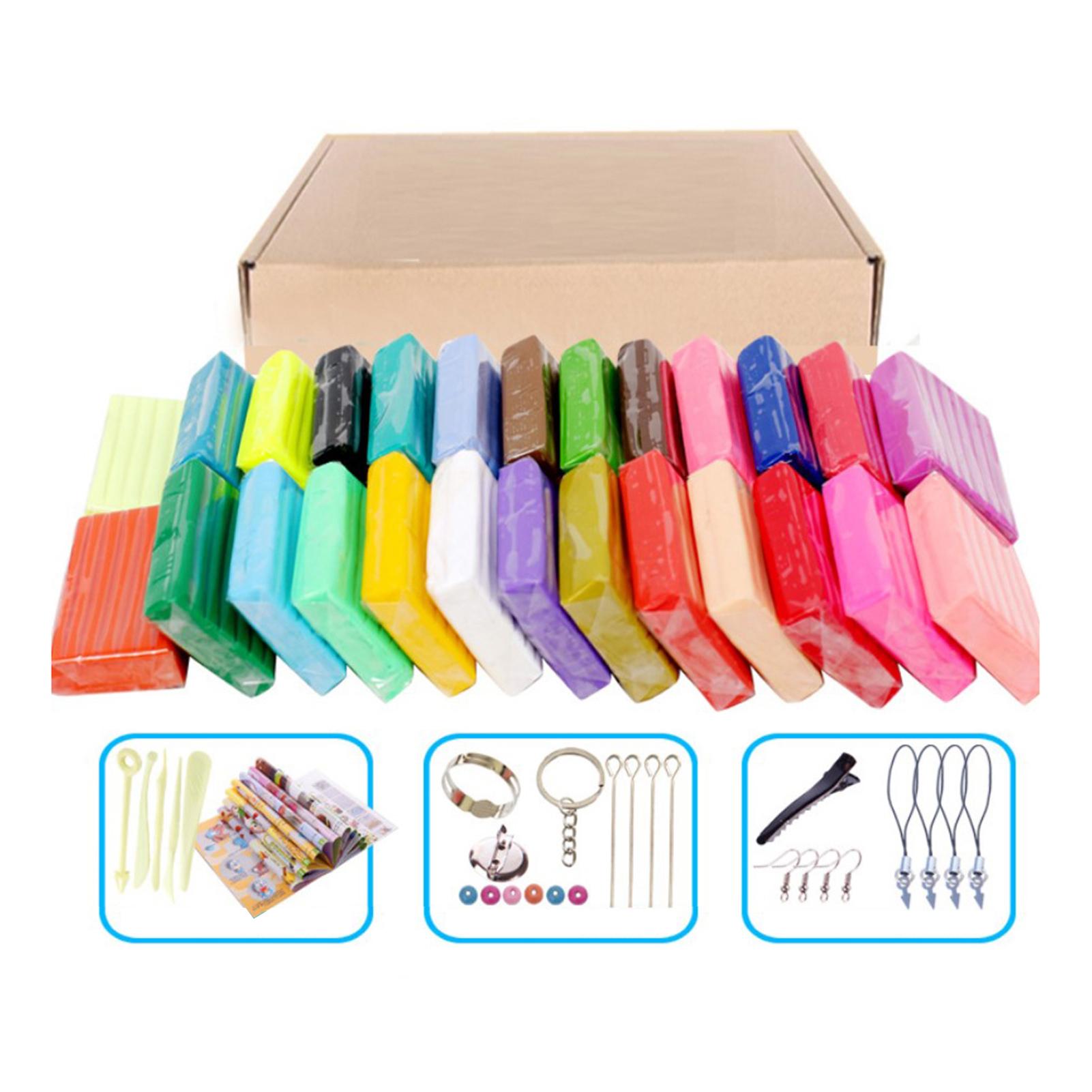 Set 24 Màu Đất Sét Polymer Khối Nhỏ Diy An Toàn Cho Trẻ Em