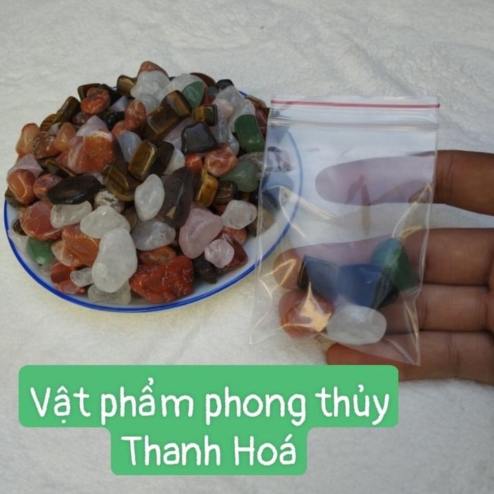 5 Viên đá thach anh ngũ sắc chất lượng cao dùng sưu tầm, làm handmade tạo năng lượng tích cực