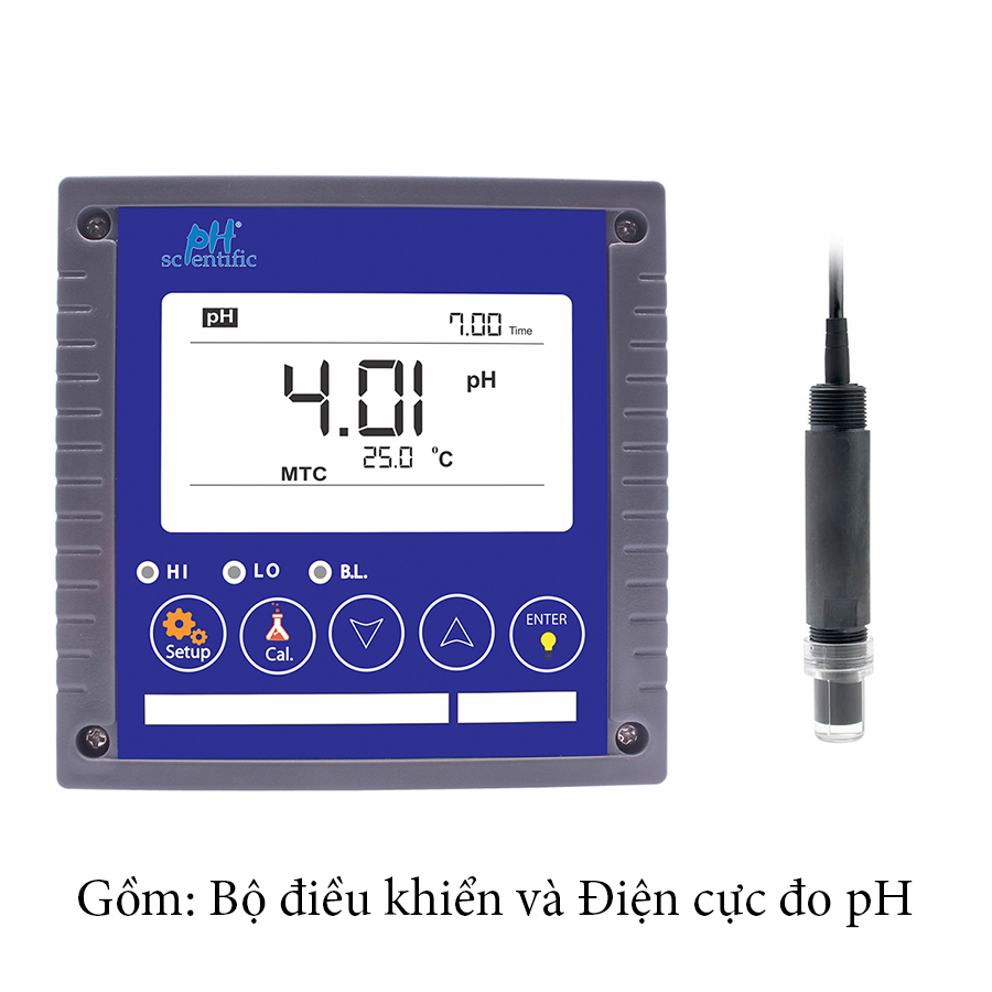 Bộ Đo pH Nước Thải, Combo gồm: Bộ Điều Khiển và Điện Cực Đo pH