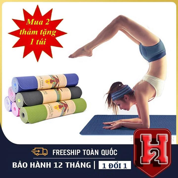 Thảm Tập Yoga 2 Lớp 6MM _Khách Được Chọn Màu