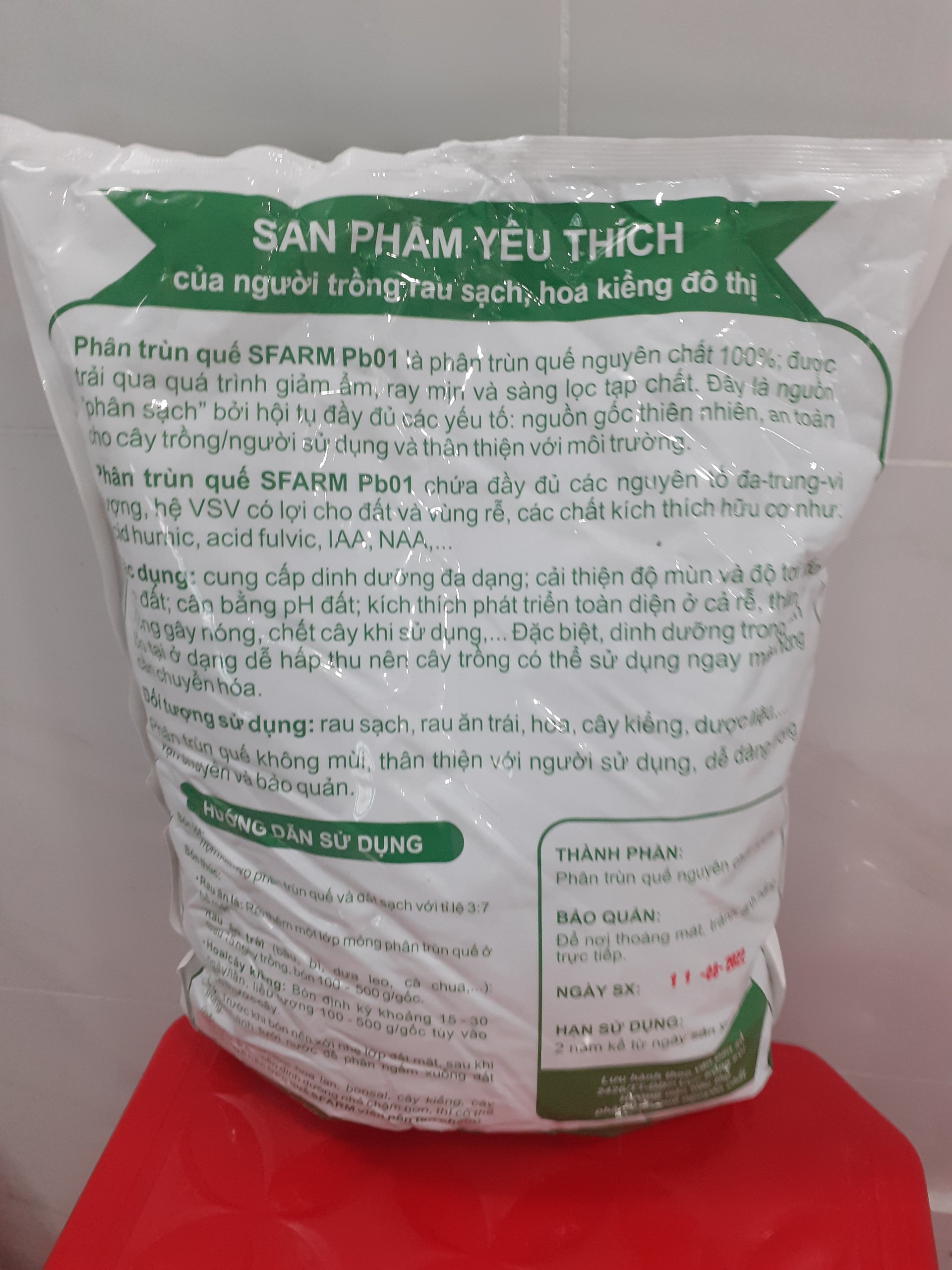 Phân trùn quế cao cấp túi 2 ký