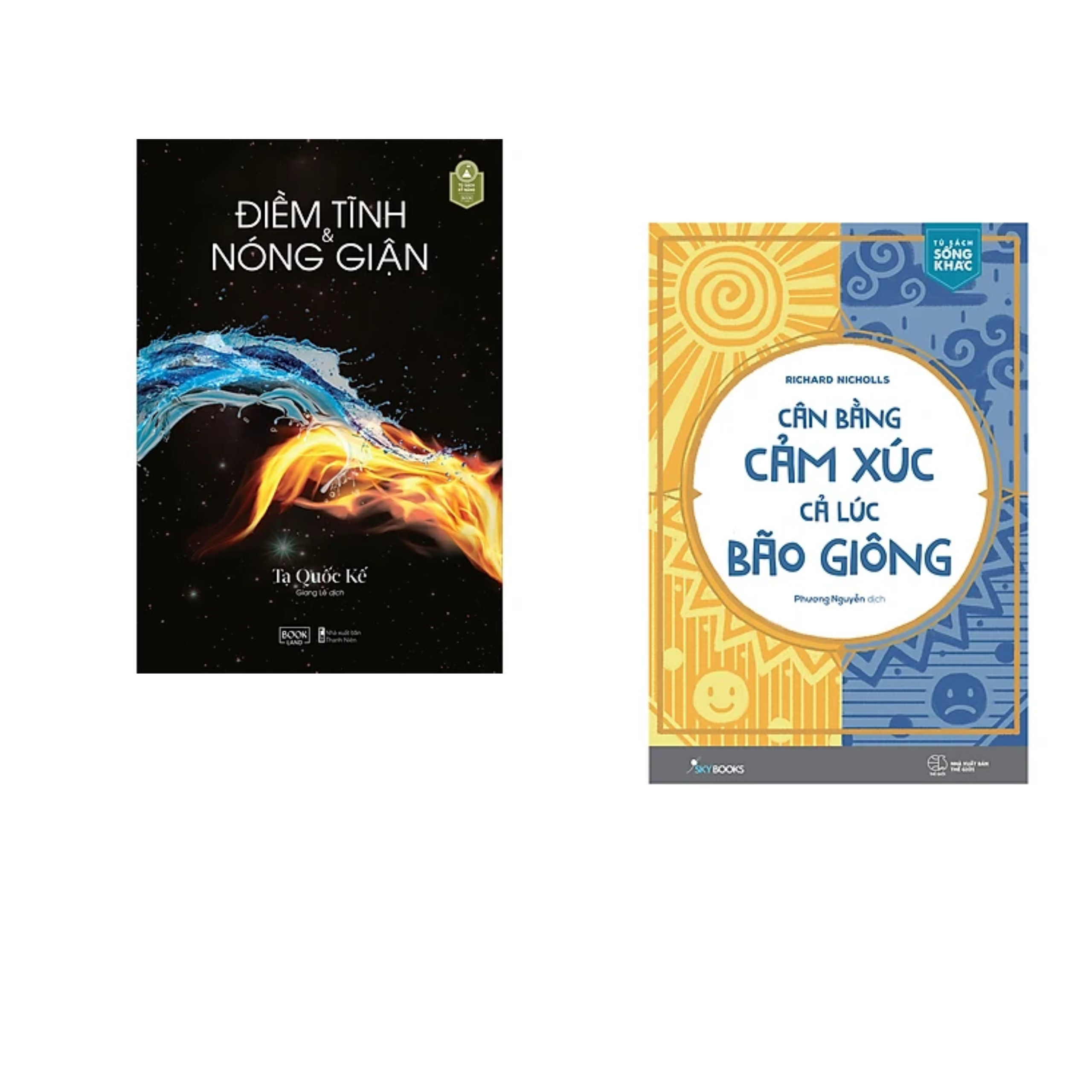 Combo 2 cuốn Tư Duy Kĩ Năng Sống Hay: Điềm Tĩnh Và Nóng Giận+Cân Bằng Cảm Xúc, Cả Lúc Bão Giông / Rèn luyện kĩ năng, thay đổi cuộc đời/ Tặng Bookmark Happy Life