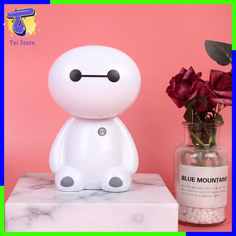 Đèn học để bàn tích điện cho bé, mô hình BAYMAX mini, chân sạc thông minh JT09