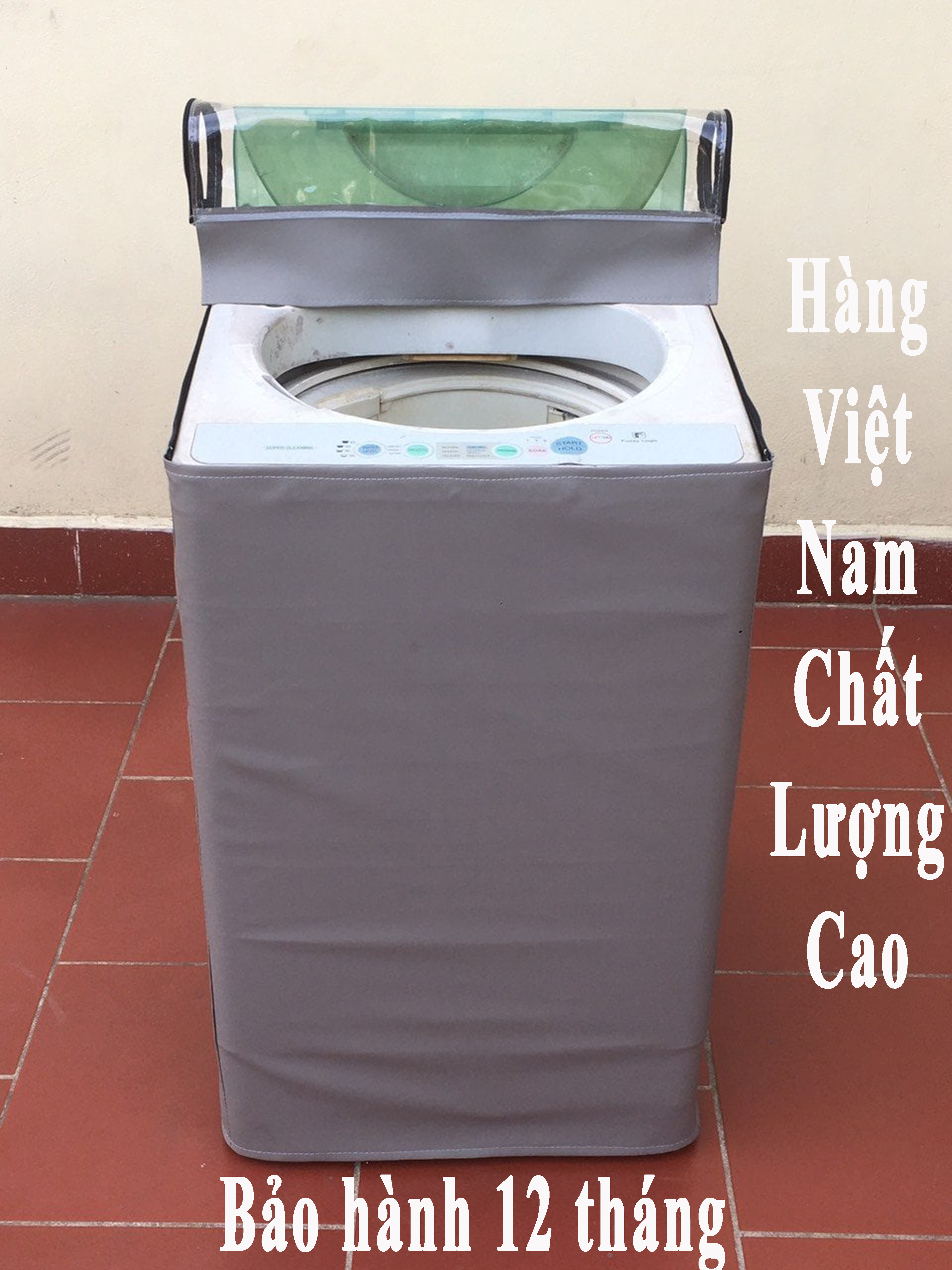 Bọc trùm máy giặt Bạt che máy giặt Cửa trên cửa đứng Chất liệu da và vải dù xịn không nổ vỏ