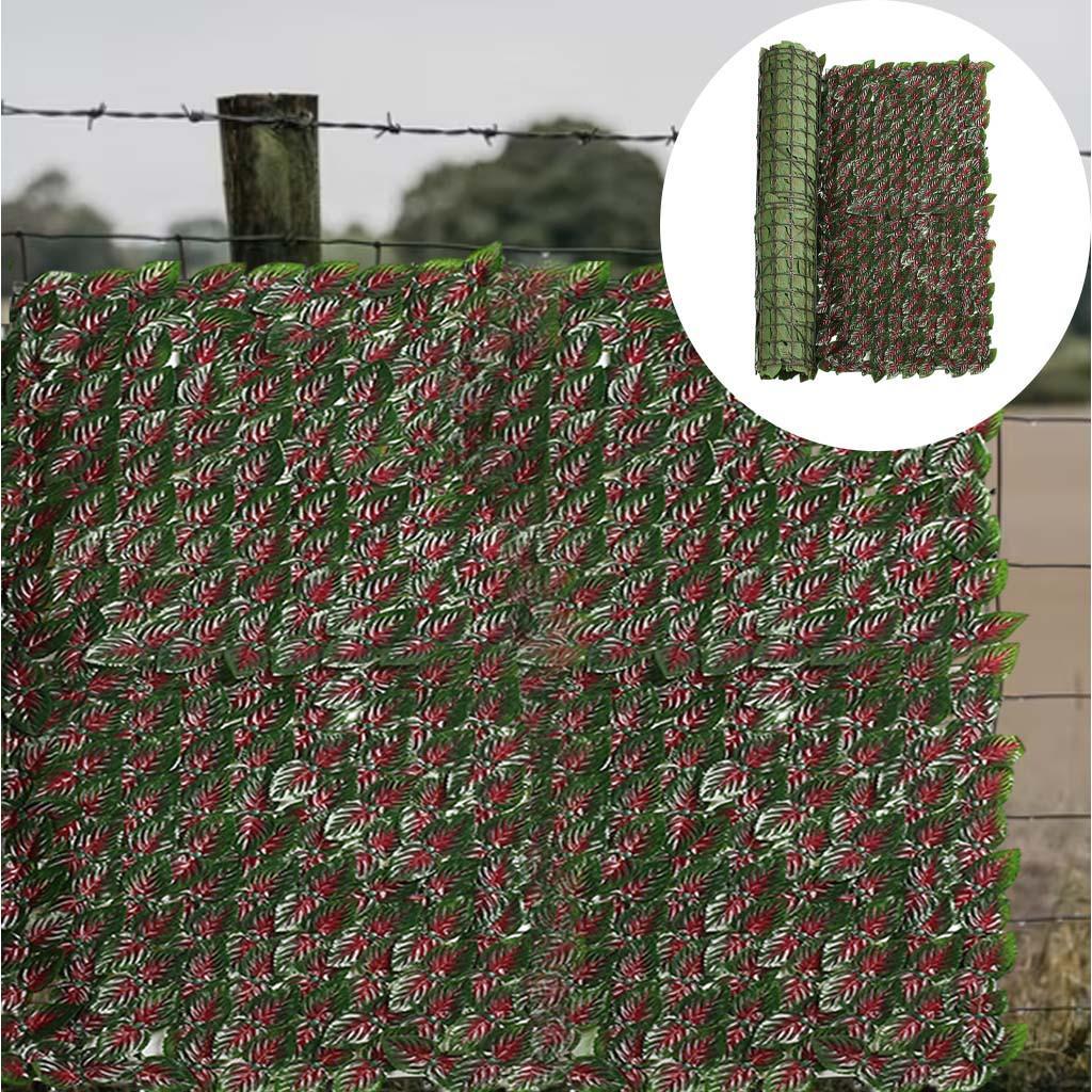 Patio 19.69''x118.11'' inches Faux Leaf Privacy Fence Screen Artificial Leaf Vine Climbing Gardening Outdoor Backyard Decoration Fence Cover