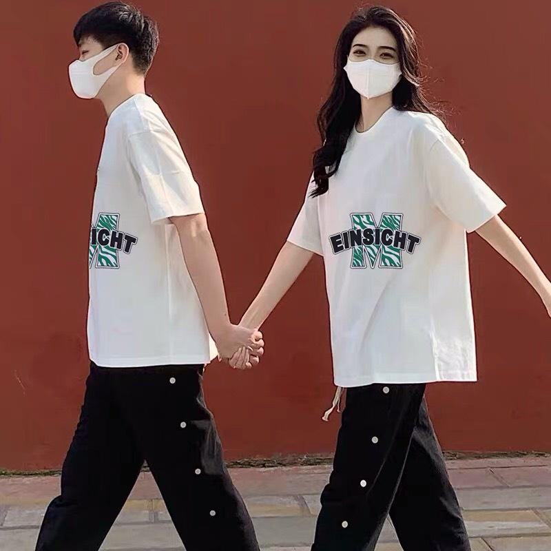 Áo thun tay lỡ form rộng - phông nam nữ cotton oversize - T shirt einsicht a - 2N Unisex