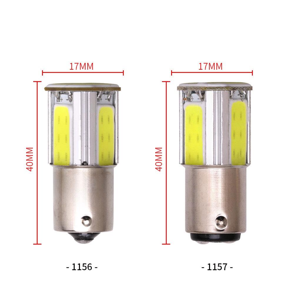 Đèn LED đui 1156( BA15S, P21W ), 1157 S25 12V COB 4 mặt cho đèn hậu, đèn phanh, đèn lùi, đèn xi nhan ô tô xe máy