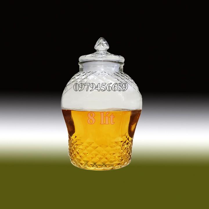 Bình thủy tinh kim cương