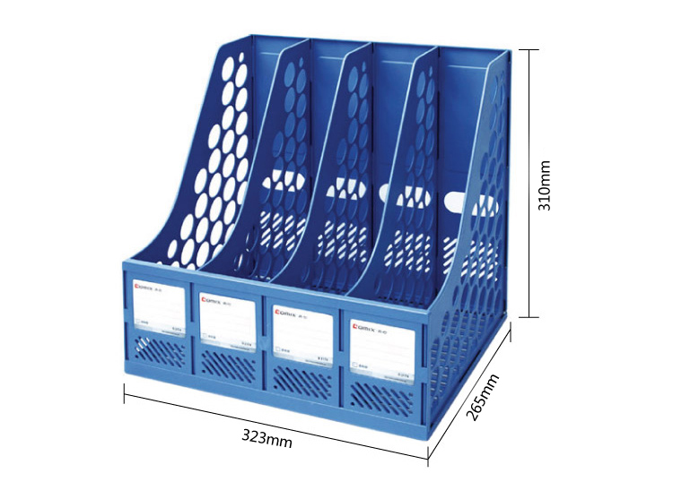 File vát nhựa 4 ngăn Comix khổ A4 đựng tài liệu, giấy tờ... - 1 chiếc - Dụng cụ lưu trữ tài liệu trên bàn, tủ kệ hồ sơ