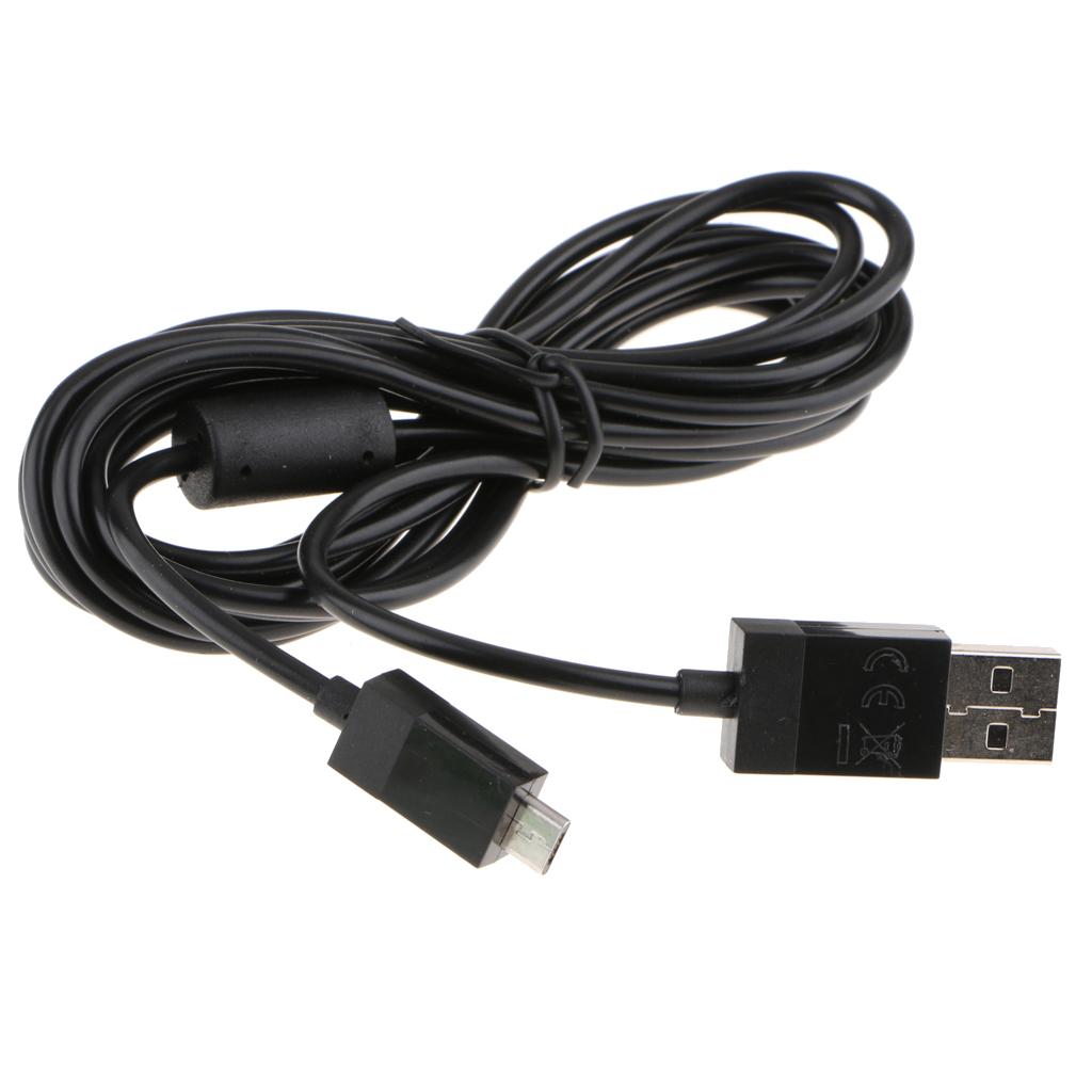2m Micro USB To USB Charger Charging Data Cable For Xbox One PS4 Controller - Black