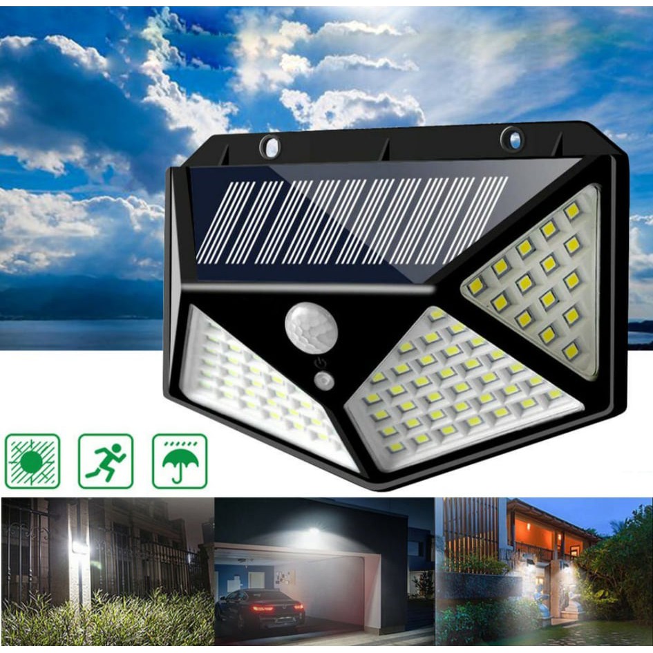 Đèn Năng Lượng Mặt Trời, Đèn Solar 100 Led, Siêu Sáng, Chống Nước, Đèn Trang Trí Ngoài Cửa, Sân Vườn