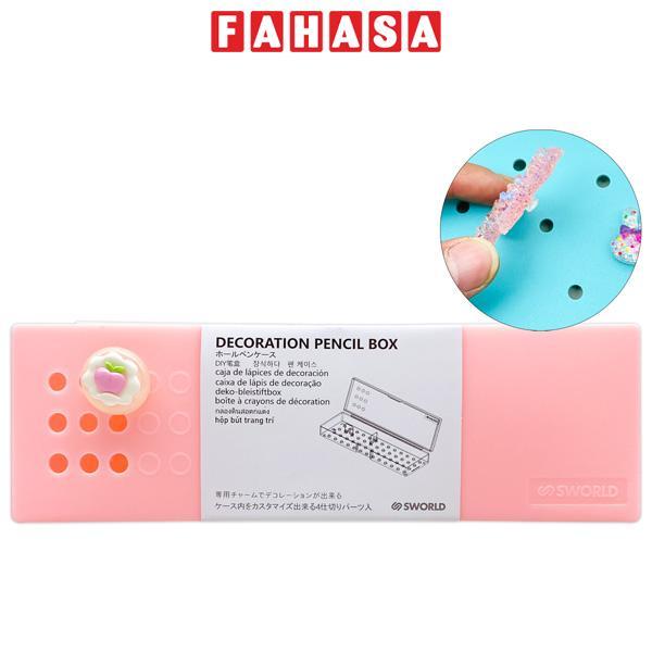 Hộp Đựng Bút Trang Trí - Kèm Charm Tone Pastel - Sworld IP4441-PK - Pink