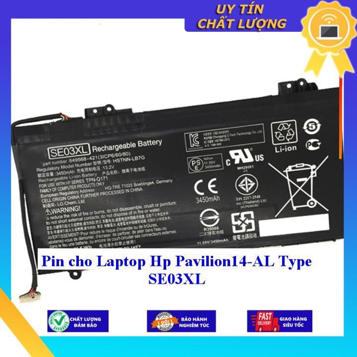 Pin cho Laptop Hp Pavilion14-AL Type SE03XL - Hàng chính hãng  MIBAT1043