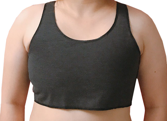 Áo Lót Nịt Không Viền Không Gen Màu Xám Bó Ngực Tomboy Thể Thao Gym Thun Trơn Ba Lỗ Nữ Bigsize Chống Sốc Khóa Cài Nguyễn Nguyên
