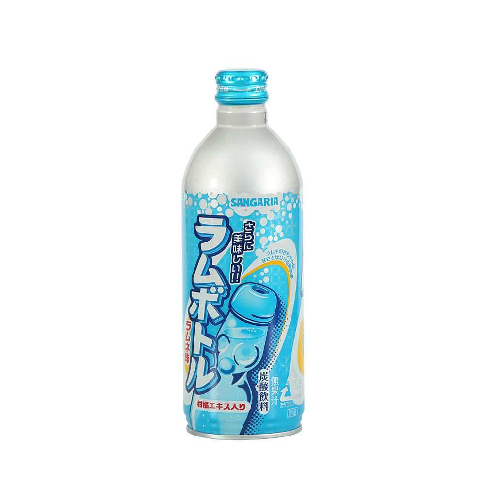 [THÙNG 24 CHAI] Nước soda có ga Sangaria Ramune 500mL nội địa Nhật