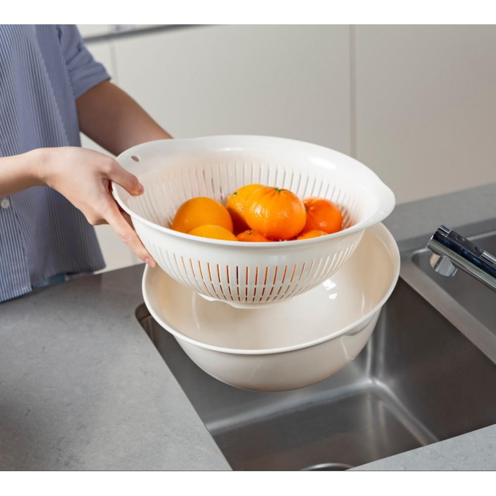 Rổ nhựa Thau nhựa rửa rau củ quả cao cấp Yoko Inochi hàng chính hãng