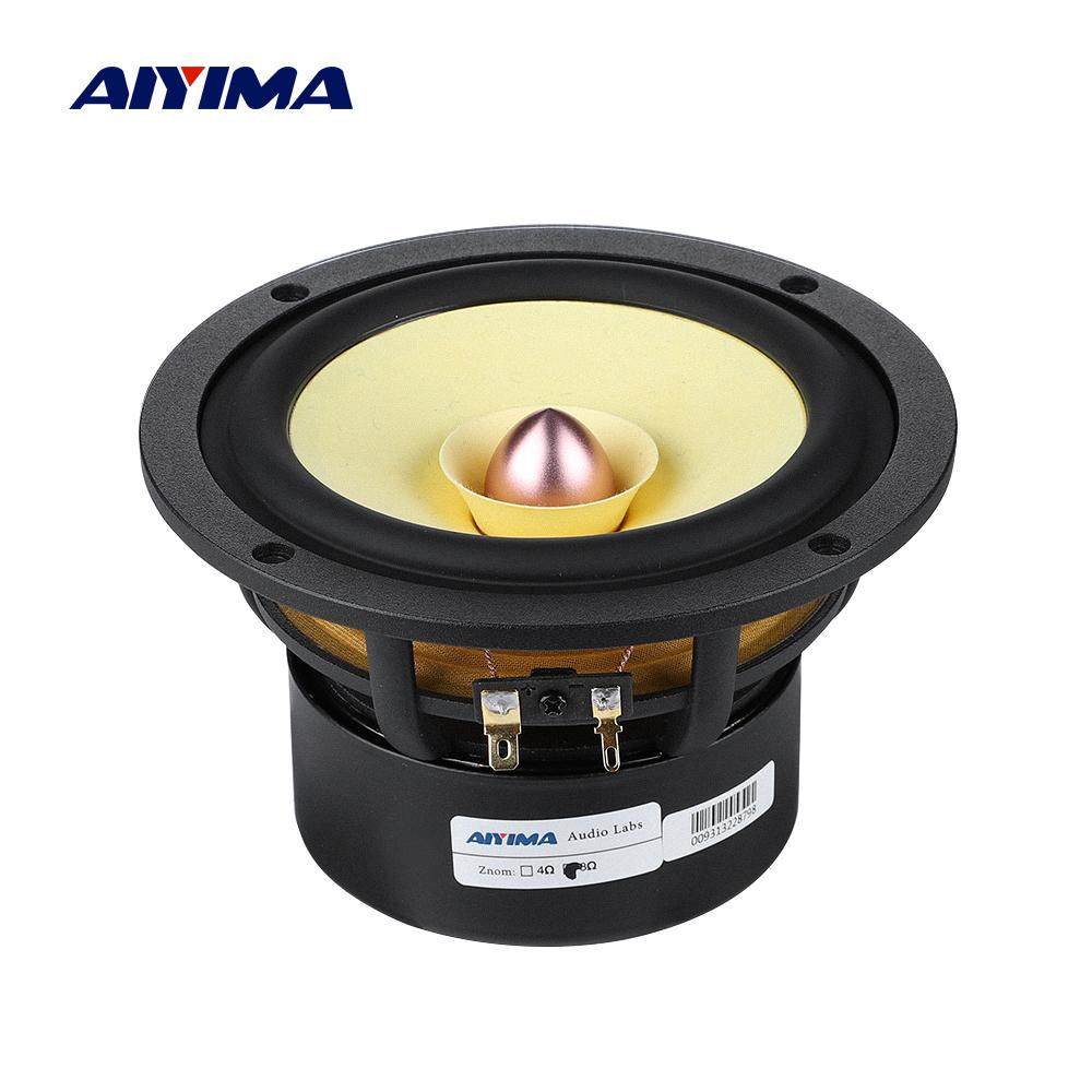 AIYIMA 1 Cái 5.25 Inch Toàn Dải Âm Thanh Loa 4 8 Ohm 50W Nhôm Nón Bullet Loa Kệ Sách HIFI Loa Rạp Hát Tại Nhà Color: 8 Ohm Speaker