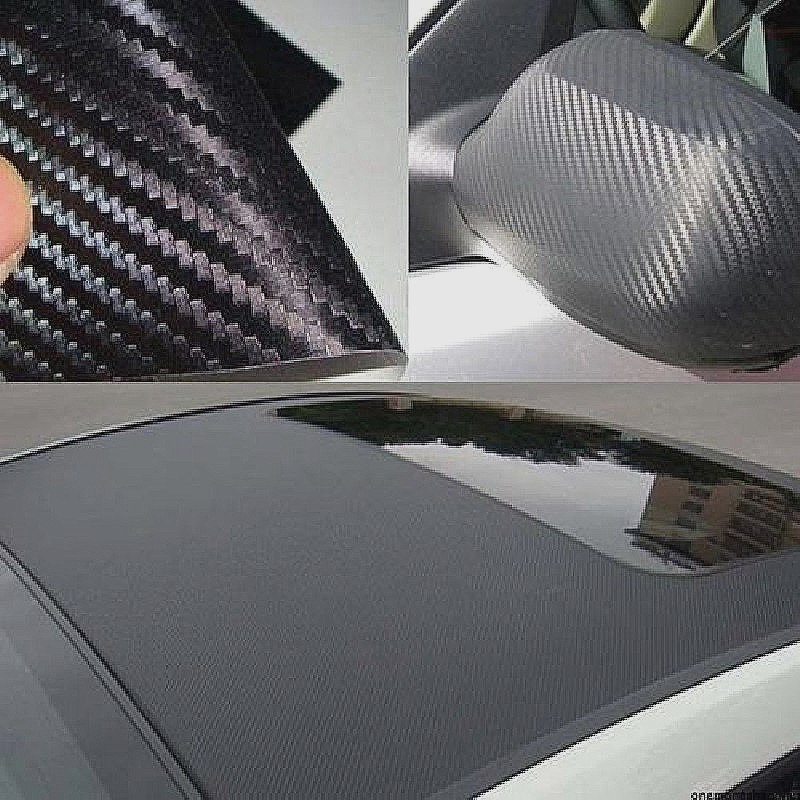 Decal 3D Cacbon màu đen trang trí cho xe hơi, xe máy, điện thoại, máy tính ( 40 x 120 cm)