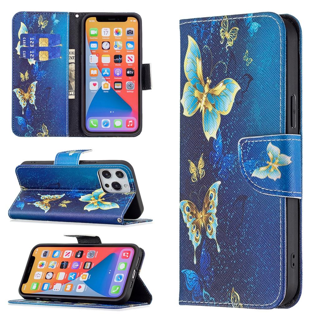 Ốp lưng da nắp gập in hình cho điện thoại Apple IPhone 13 Pro Max 13 Mini