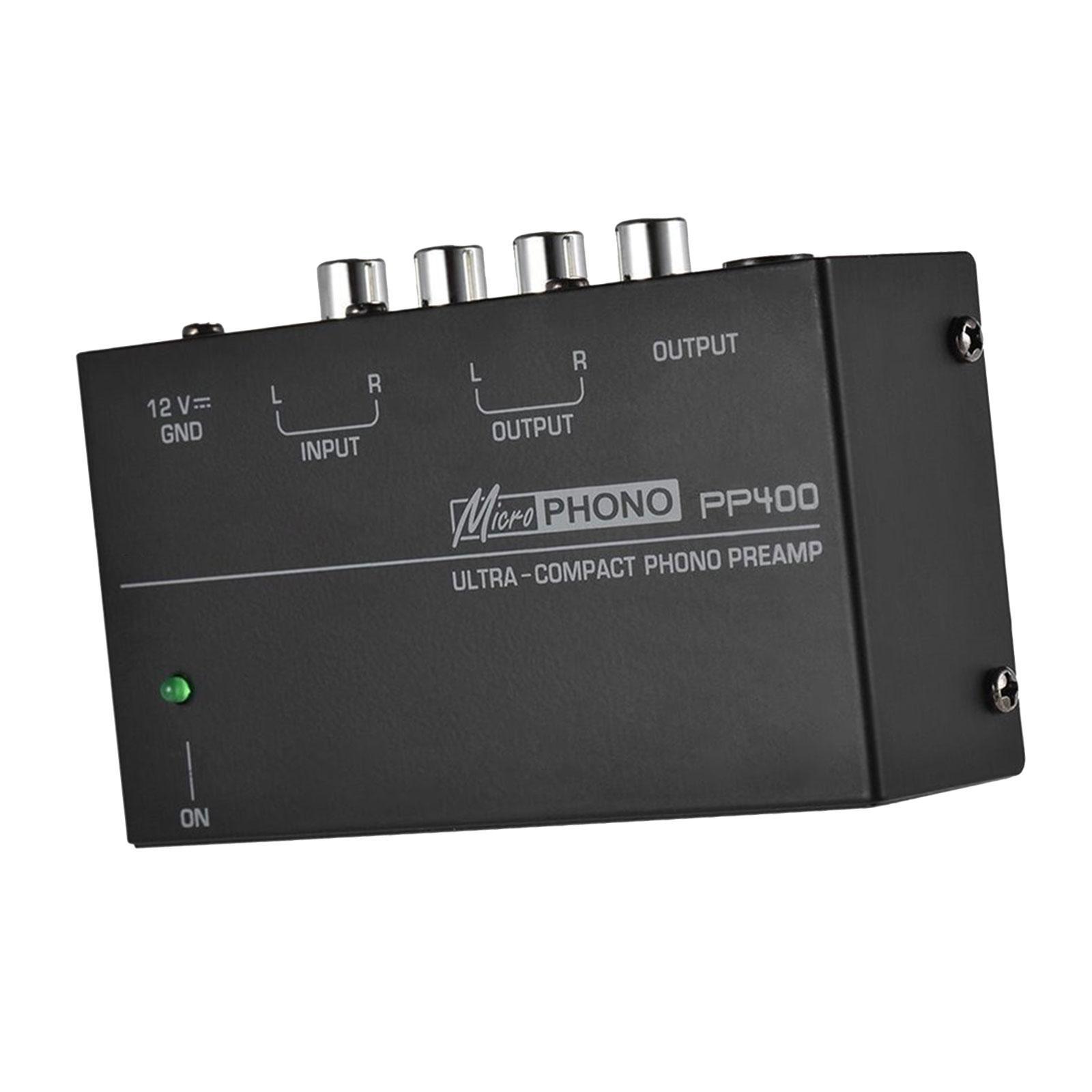 Phono Turntable Preamp DC 12V Phonograph Preamplifier for Speakers Computers