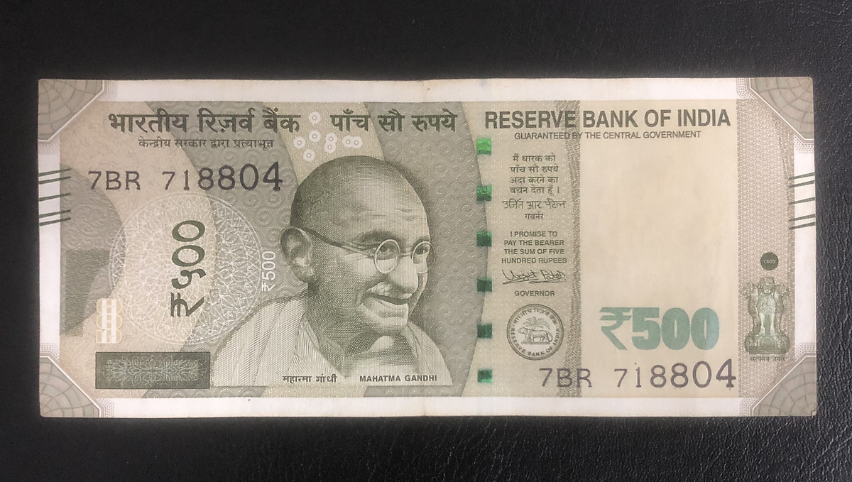 Tiền Ấn Độ 500 rupees phiên bản mới - Tiền mới keng 100%- Tặng túi nilon bảo quản
