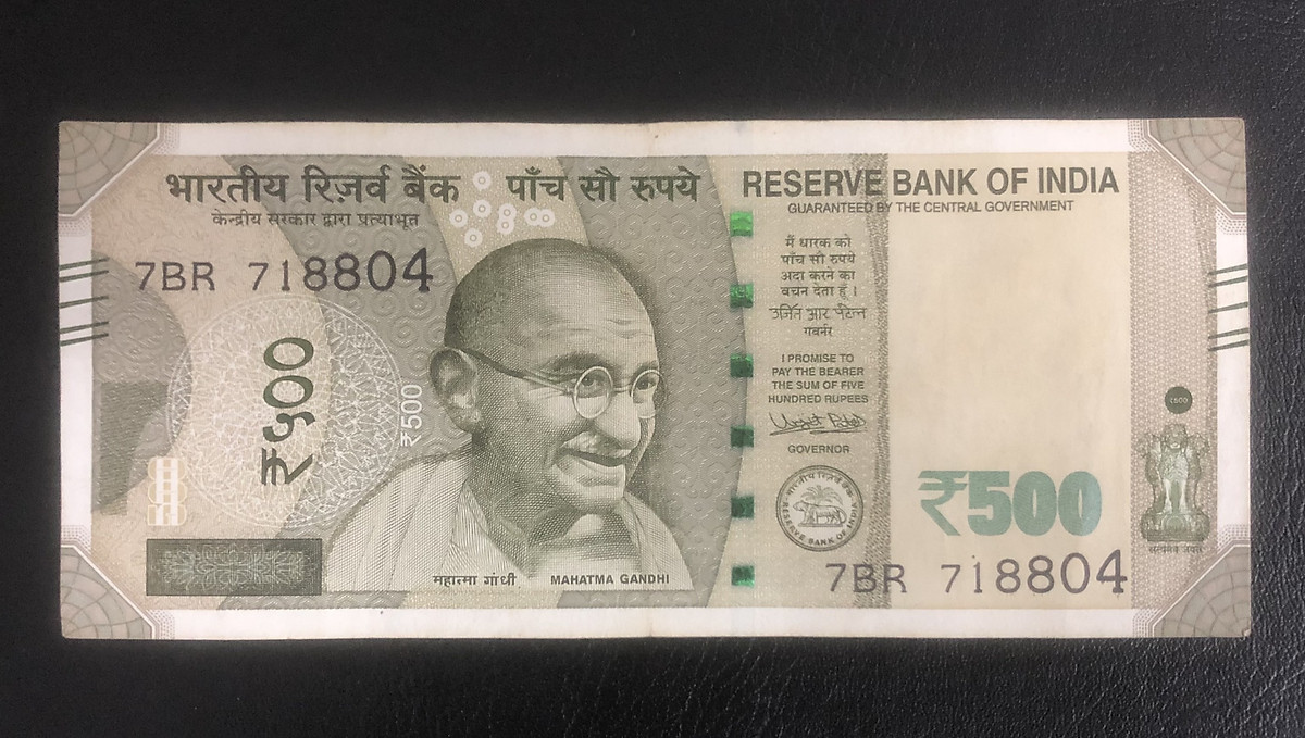 Tiền Ấn Độ 500 rupees phiên bản mới - Tiền mới keng 100%- Tặng túi nilon bảo quản