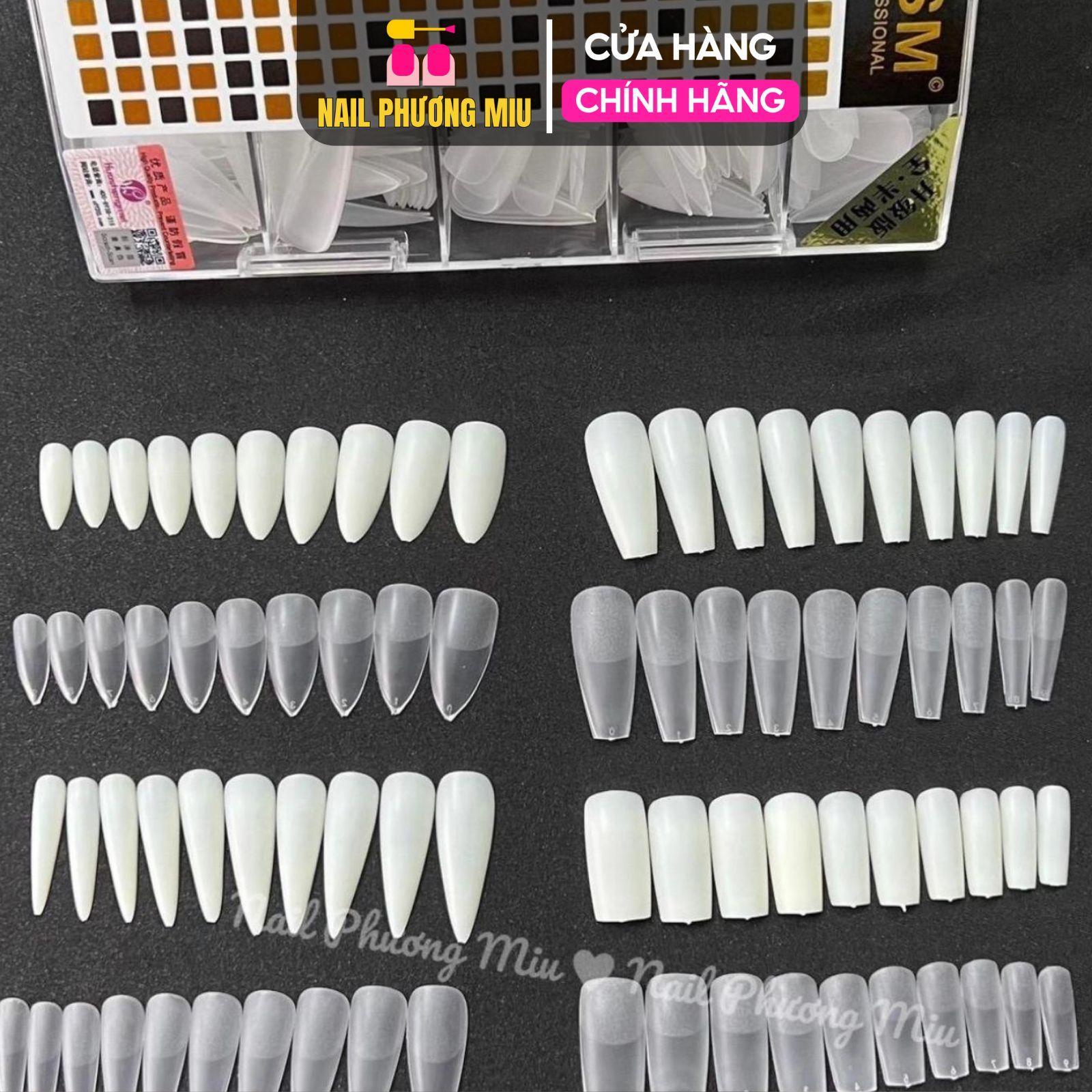 Móng Úp Tay HSM 500 Móng, Đủ Size, Nhiều Form Vuông Thang Tròn Nhọn, Nhựa Trong Đục, Làm Nail Đa Dạng Và Sáng Tạo bộ nail giả dáng bầu
