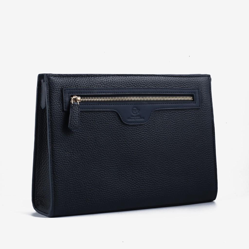 Ví Cầm Tay Nam Clutch Có Quai Cầm Da Bò Cao Cấp Màu Nâu, Màu Xanh Navy WT Leather 070081101, 070081107