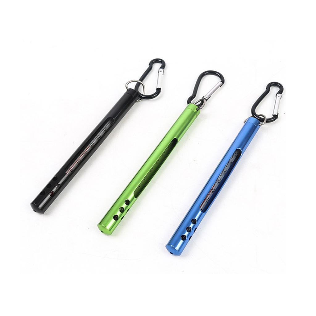Metal Glass Fly Fishing Thermometer Stream Water Thermometer Black