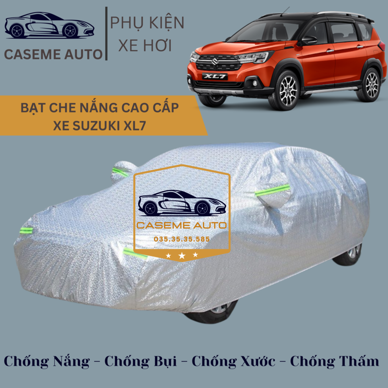 [SUZUKI XL7] Bạt phủ xe ô tô tráng nhôm cao cấp dành cho xe SUZUKI XL7 , 3 lớp chống nóng, chống thấm, chống bụi - Hàng Chính Hãng