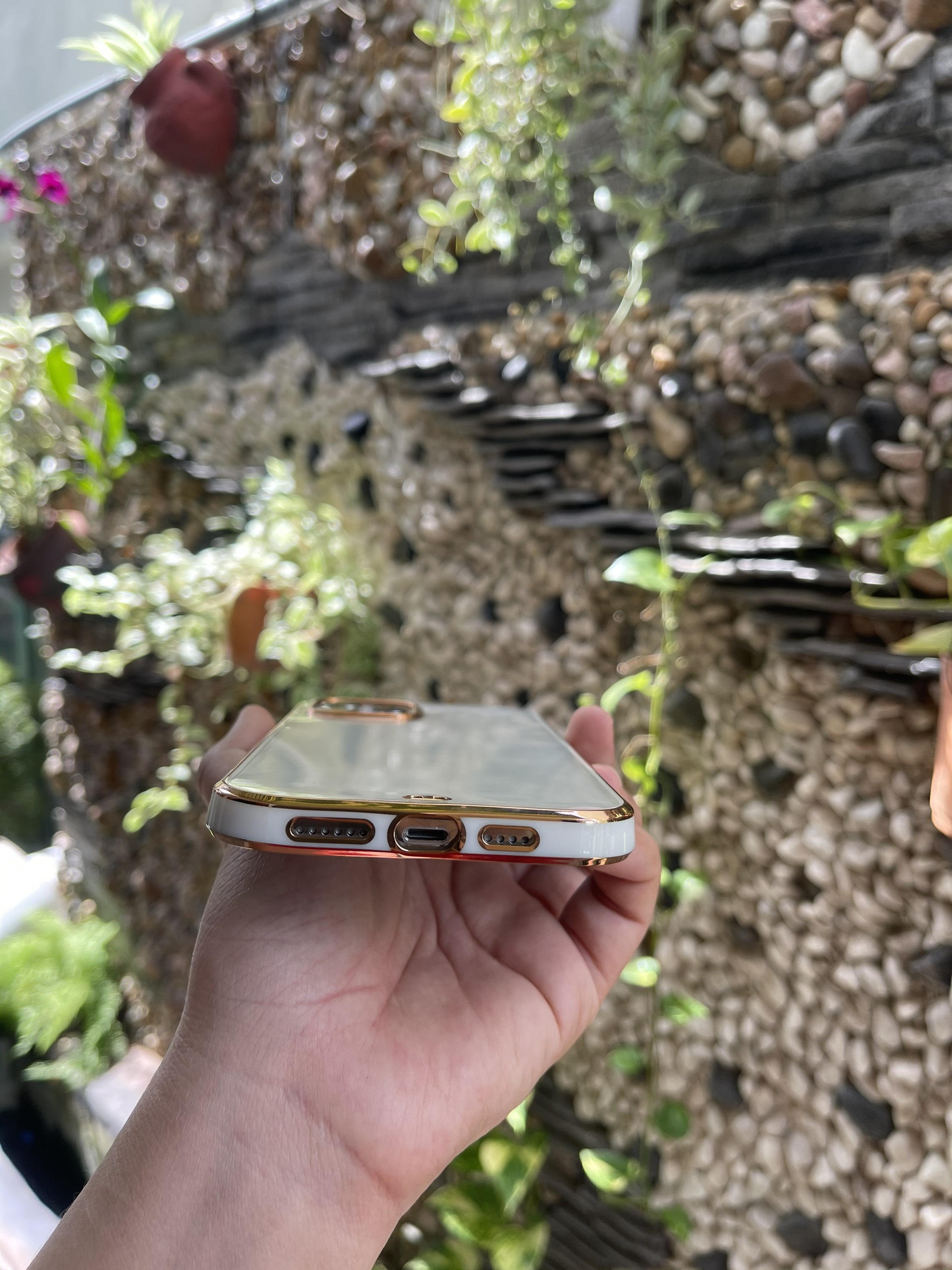Case Ốp Lưng Dành Cho Điện Thoại iPhone 12 Pro Max - Silicon Dẽo Viền Màu Lưng Trong