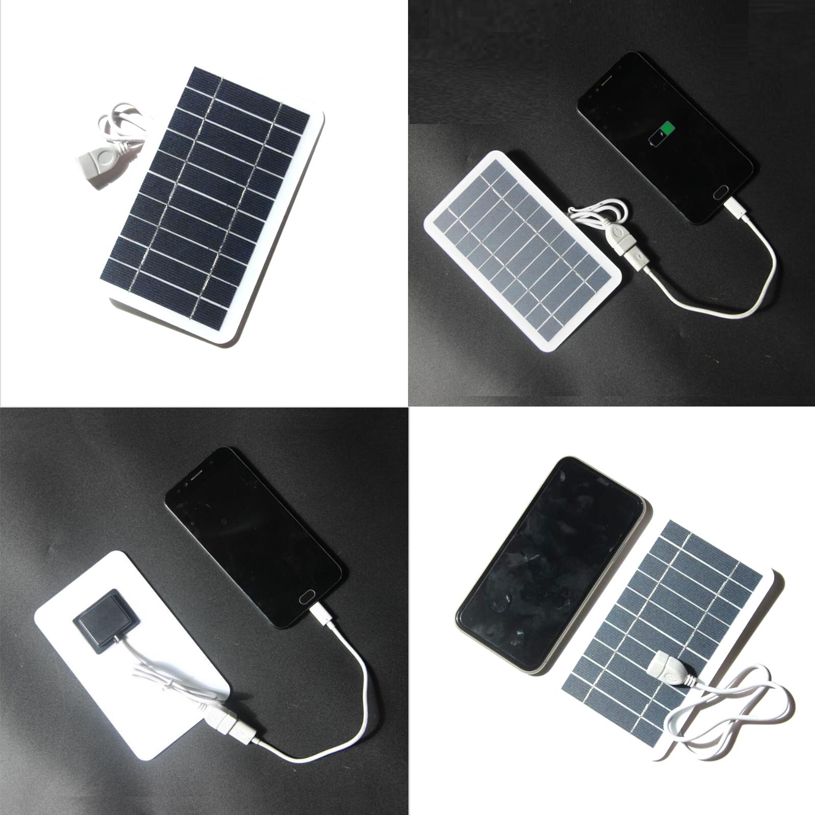 5V Small Solar Panel with USB DIY Monocrystalline Silicon Solar Cell Waterproof Camping Portable Power Solar Panel