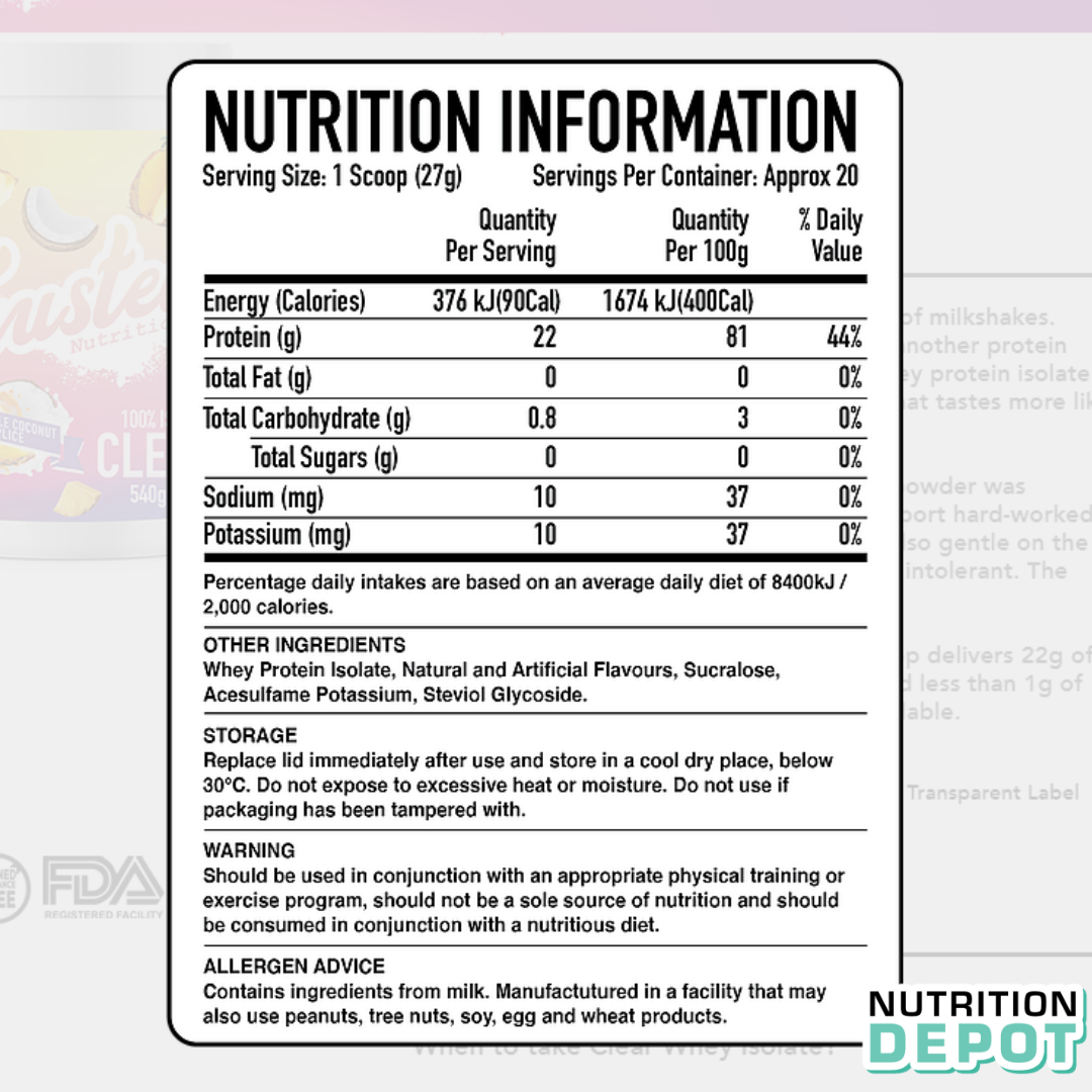 Sữa Bổ Sung Protein Trong Suốt Như nước trái cây – 100% Isolate Clear Trusted Nutrition