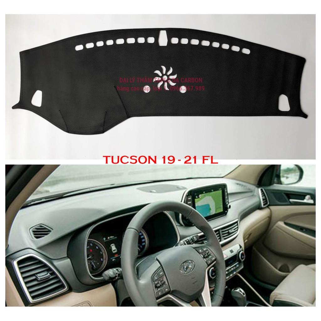 Thảm Taplo Da vân Carbon cao cấp xe HYUNDAI TUCSON