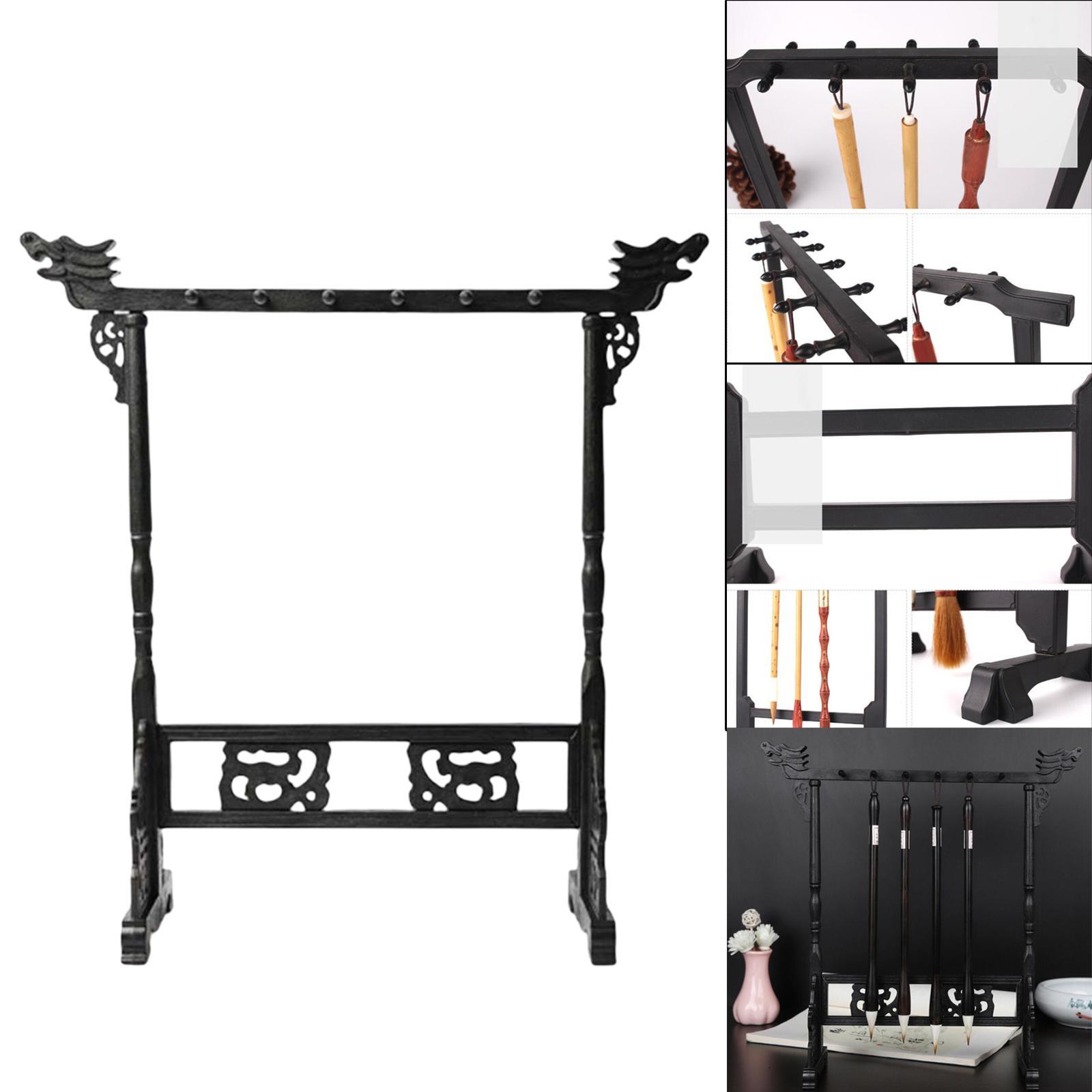 12-Pin Exquisite Brush Pen Rack Hanger Shelf Calligraphy Brush Pen Holder