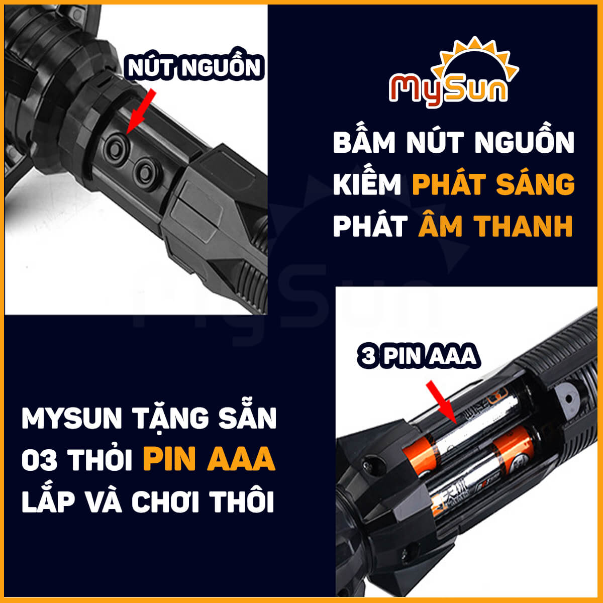 Kiếm Laze Lightsaber Star Wars đồ chơi trẻ em bằng nhựa phát ánh sáng cho bé MySun