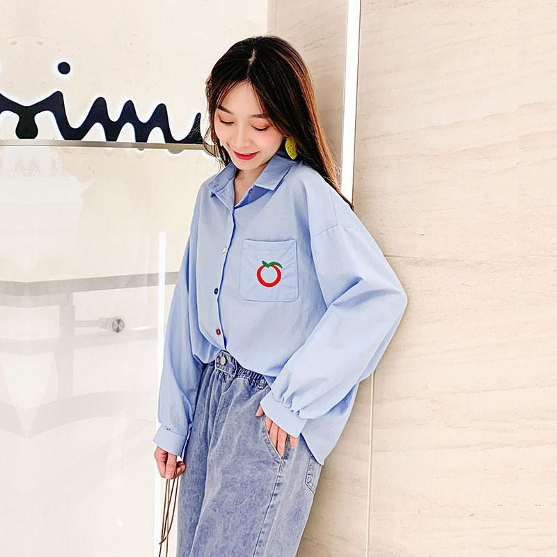 Áo sơ mi nữ tay dài phong cách vintage