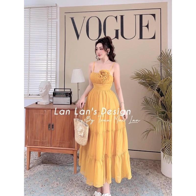 ĐẦM MAXI 2 DÂY ĐÍNH HOA