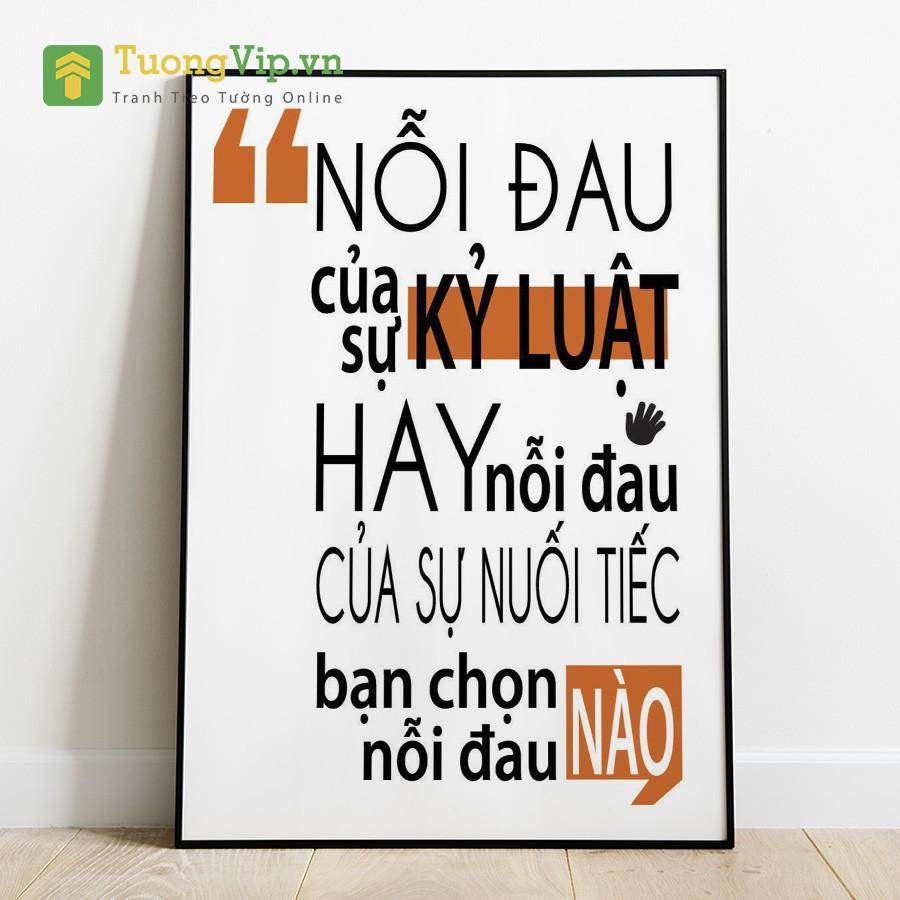 Tranh Canvas - Tranh Treo Tường Slogan Tạo Động Lực 6 - Tặng Kèm Đinh Đóng Tường Không Cần Khoan