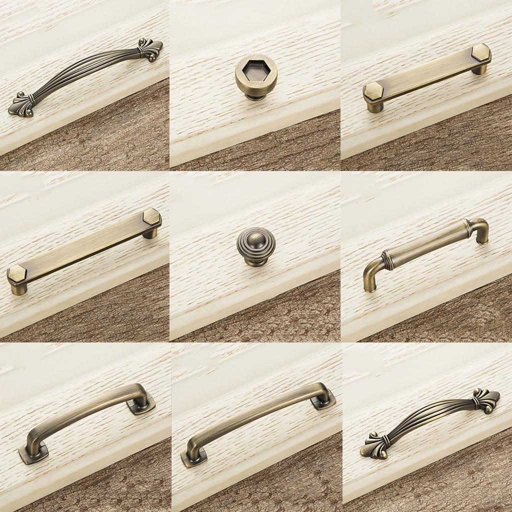 European Retro Pull Handles Knobs For Cabinet Drawer Cupboard Furniture