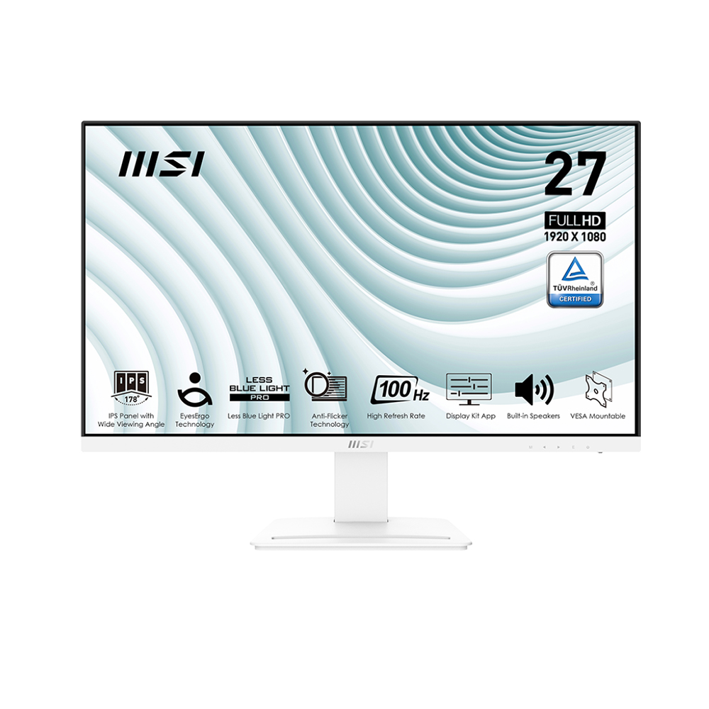 Màn Hình LCD MSI PRO MP273AW Trắng (27 inch - IPS - FHD - 100Hz - 1ms) – Hàng Chính Hãng