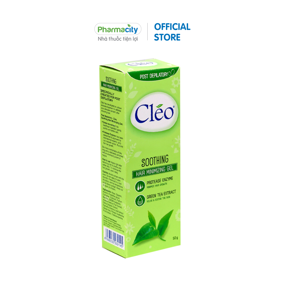 Gel dịu da sau tẩy lông Cléo giúp chậm mọc lông (50g)