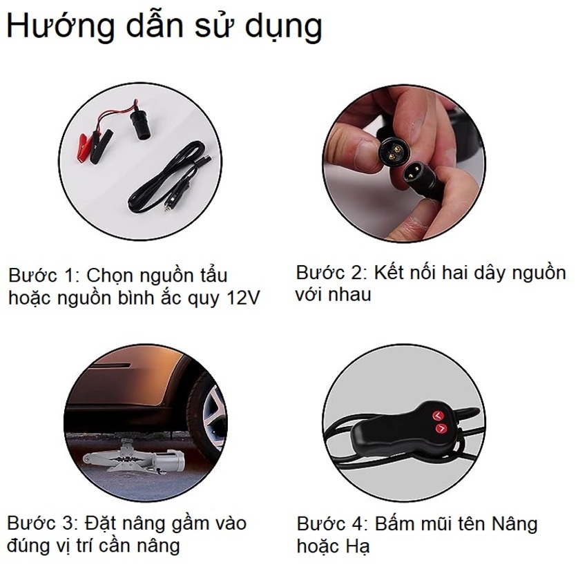 Bộ nâng kích gầm điện kèm máy siết ốc ô tô đa năng thương hiệu cao cấp ROGTZ TY-001 Tải Trọng 3 tấn - Hàng Nhập Khẩu (BẢO HÀNH 2 NĂM)