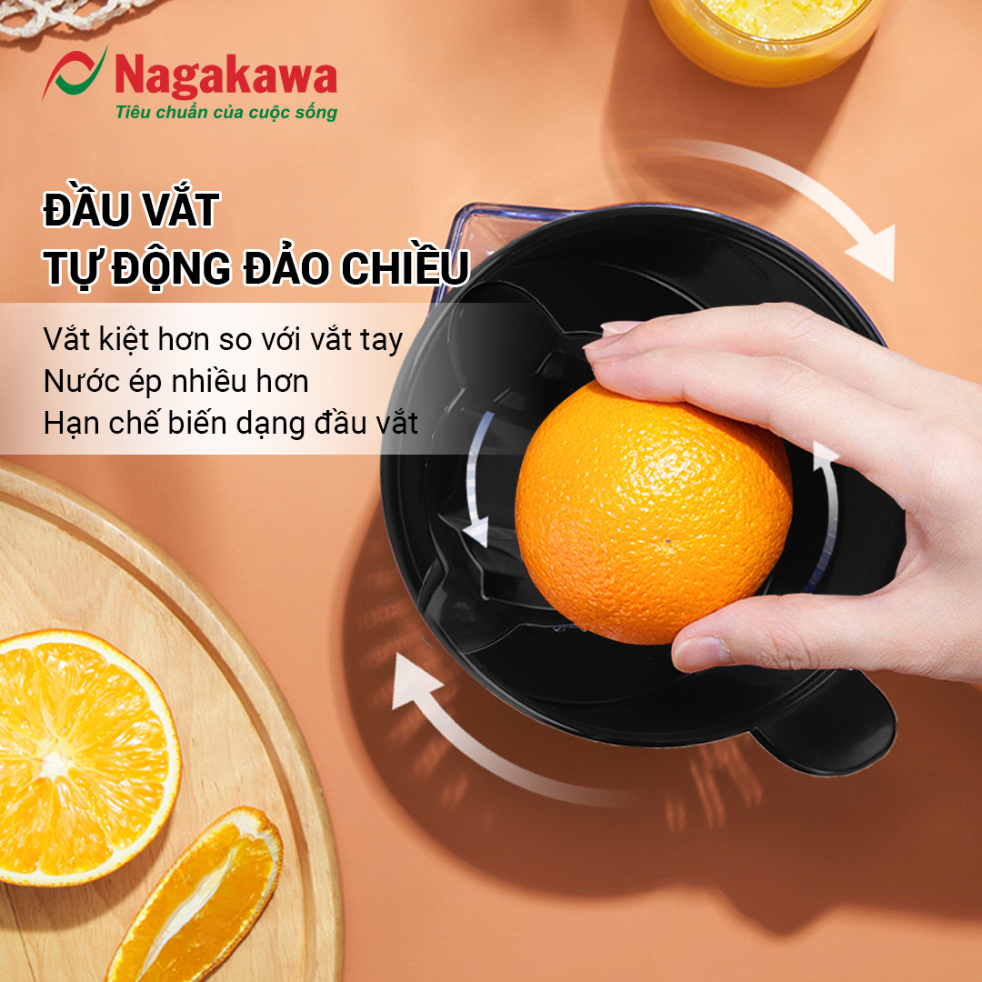 Máy vắt cam điện Nagakawa NAG0814 (0.75 Lít) - Hàng Chính Hãng