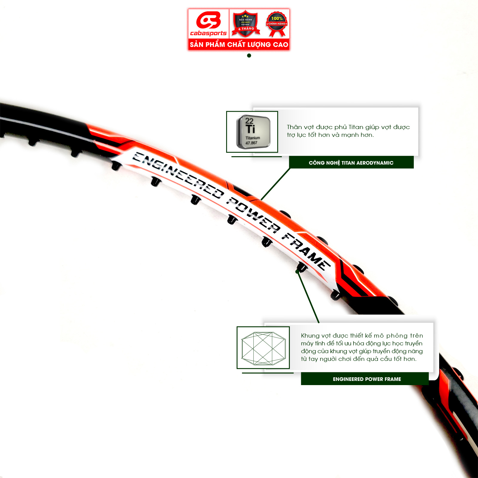 Vợt cầu lông ProKennex POWER PRO 708 chính hãng công thủ toàn diện - Tặng kèm quấn cán và túi vải Cabasports