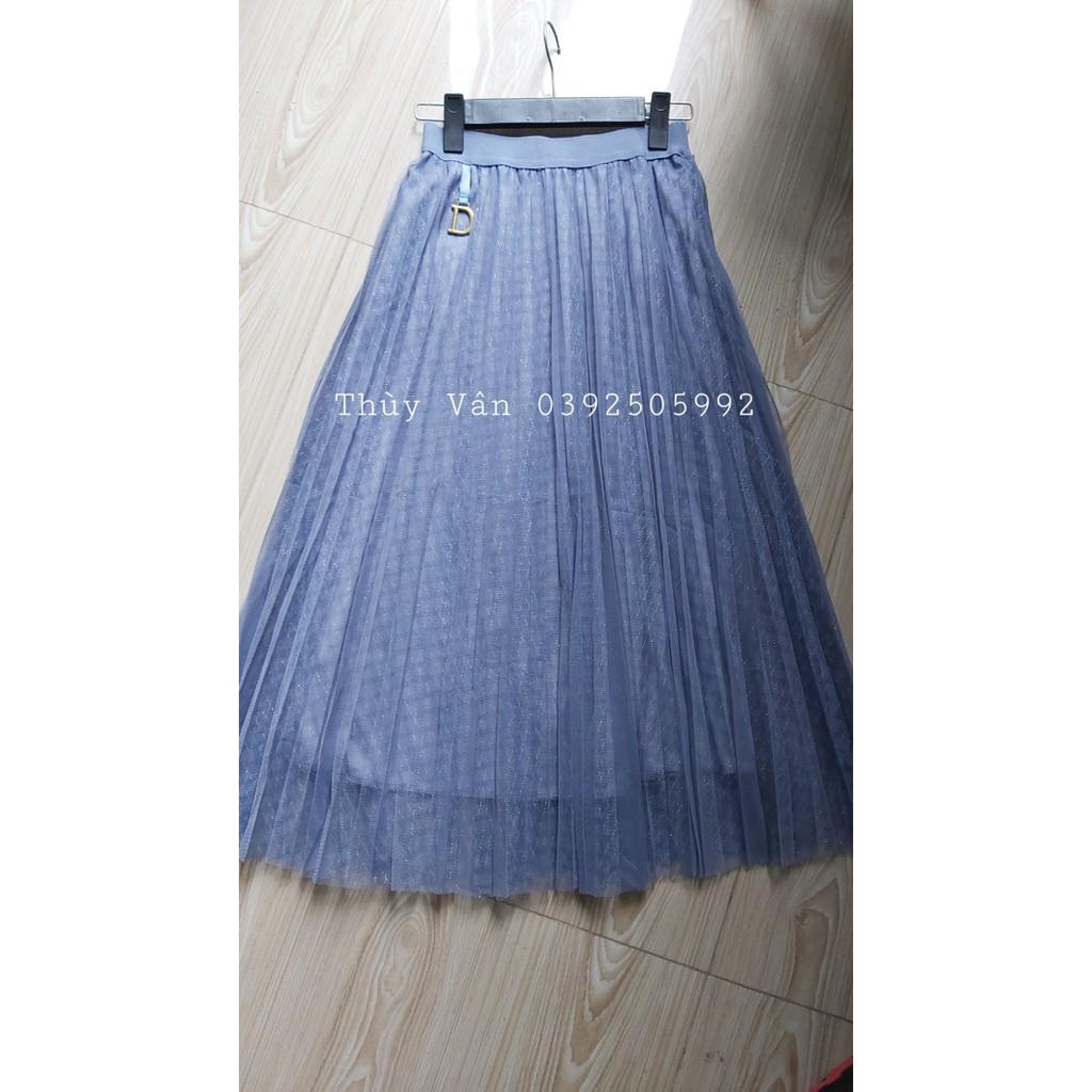 Chân váy voan xòe 3 lớp dệt kim hàng đẹp Quảng Châu - váy công chúa